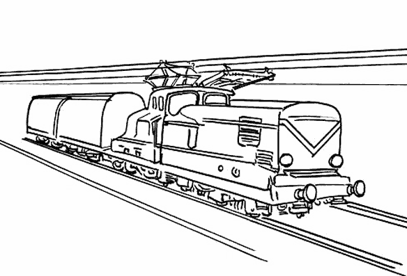 Coloring page: Train / Locomotive (Transportation) #135224 - Free Printable Coloring Pages