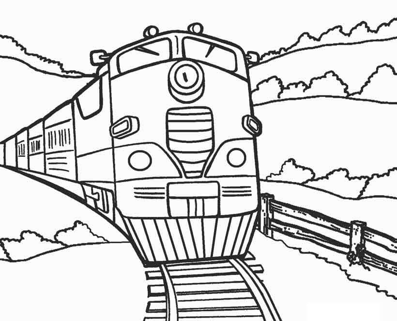 Free printable Train / Locomotive coloring page #180604 from Transportation collection Free printable Train / Locomotive coloring page #180604 from Transportation collection