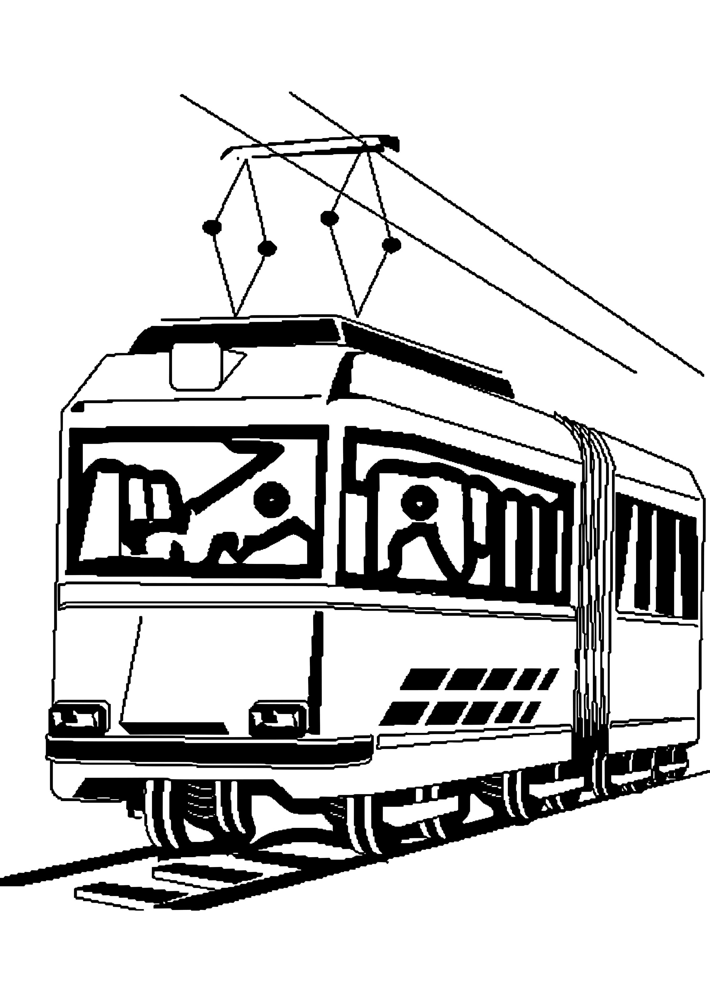 Free printable Tram coloring page #145406 from Transportation collection