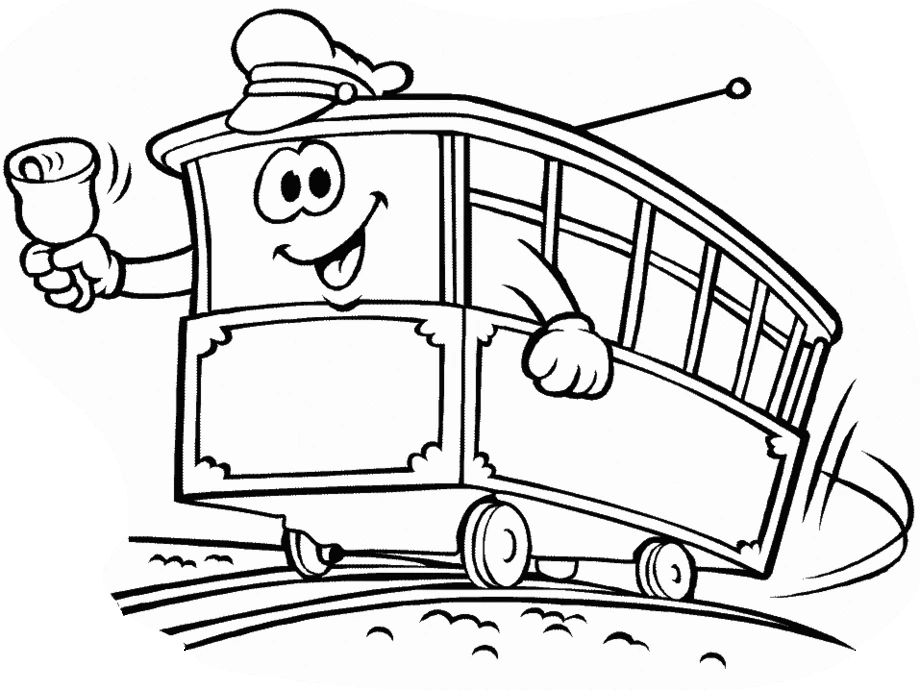Free printable Tram coloring page #145613 from Transportation collection