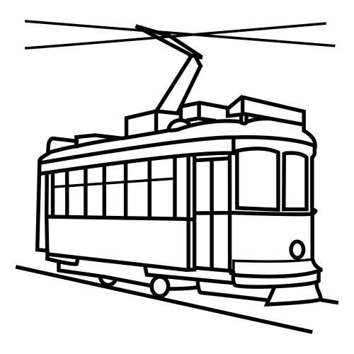 Free printable Tram coloring page #145802 from Transportation collection