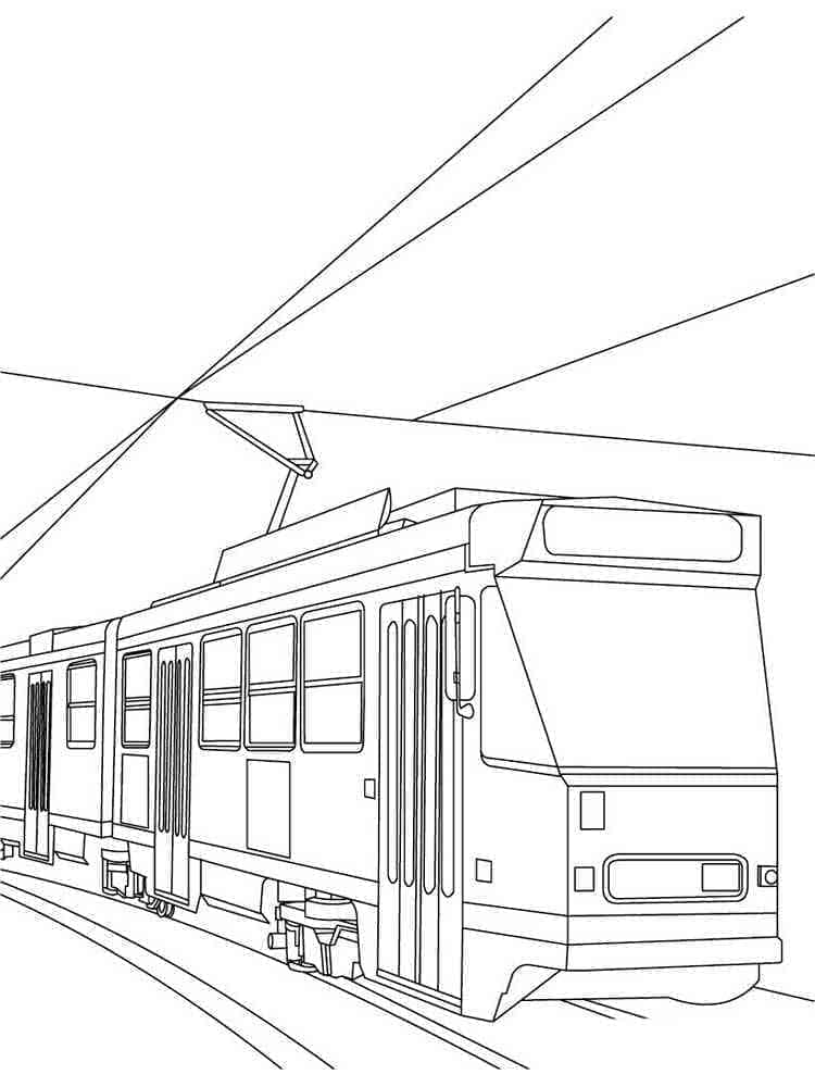 Free printable Tram coloring page #210538 from Transportation collection