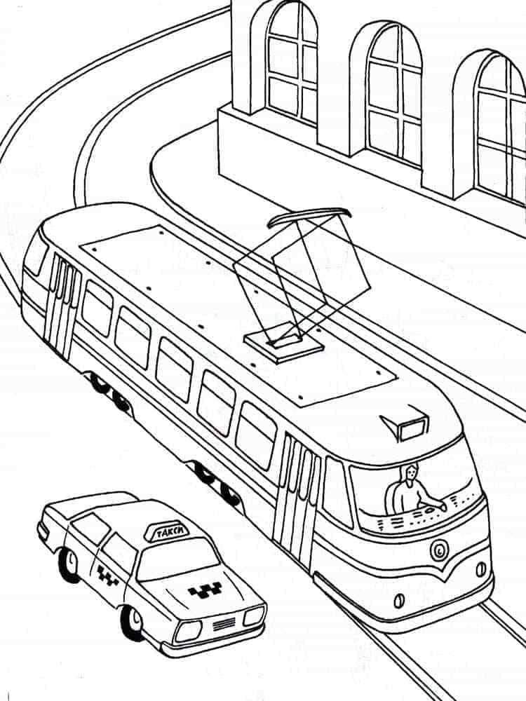 Free printable Tram coloring page #210541 from Transportation collection Free printable Tram coloring page #210541 from Transportation collection