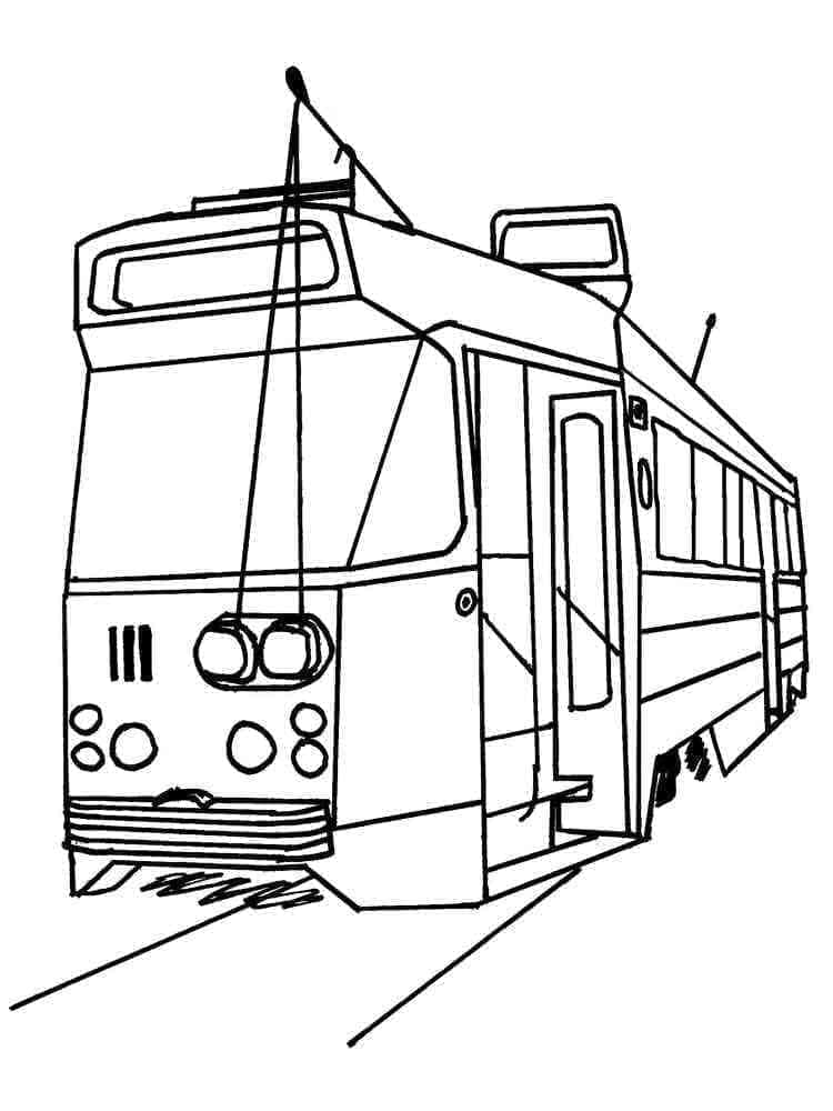 Free printable Tram coloring page #210544 from Transportation collection