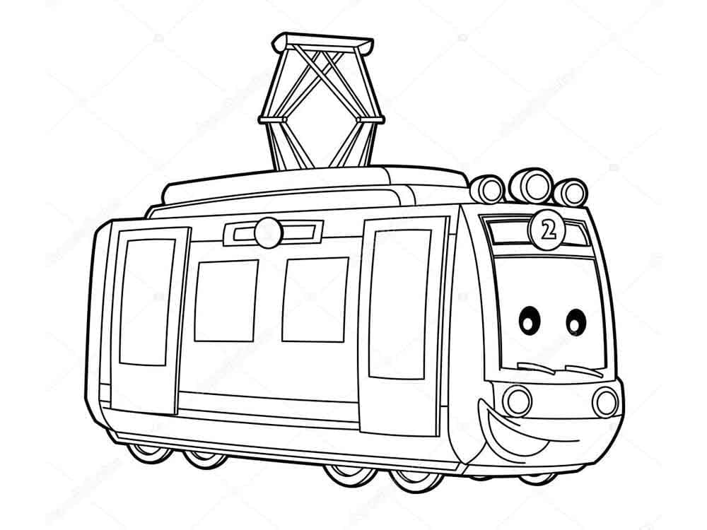 Free printable Tram coloring page #210545 from Transportation collection