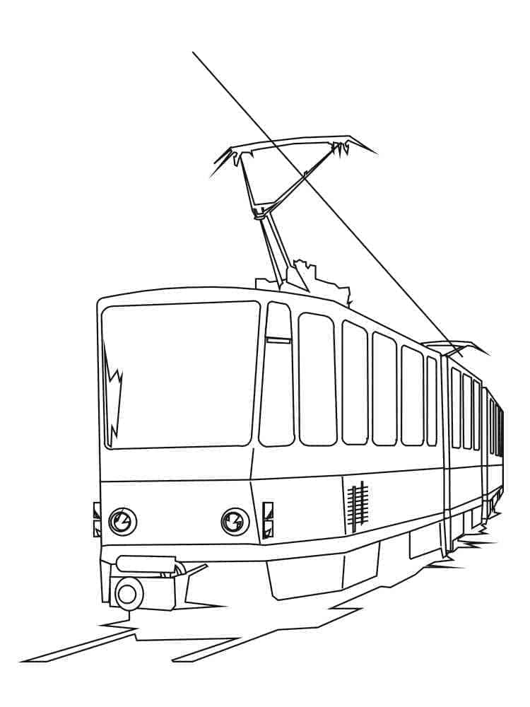 Free printable Tram coloring page #210551 from Transportation collection