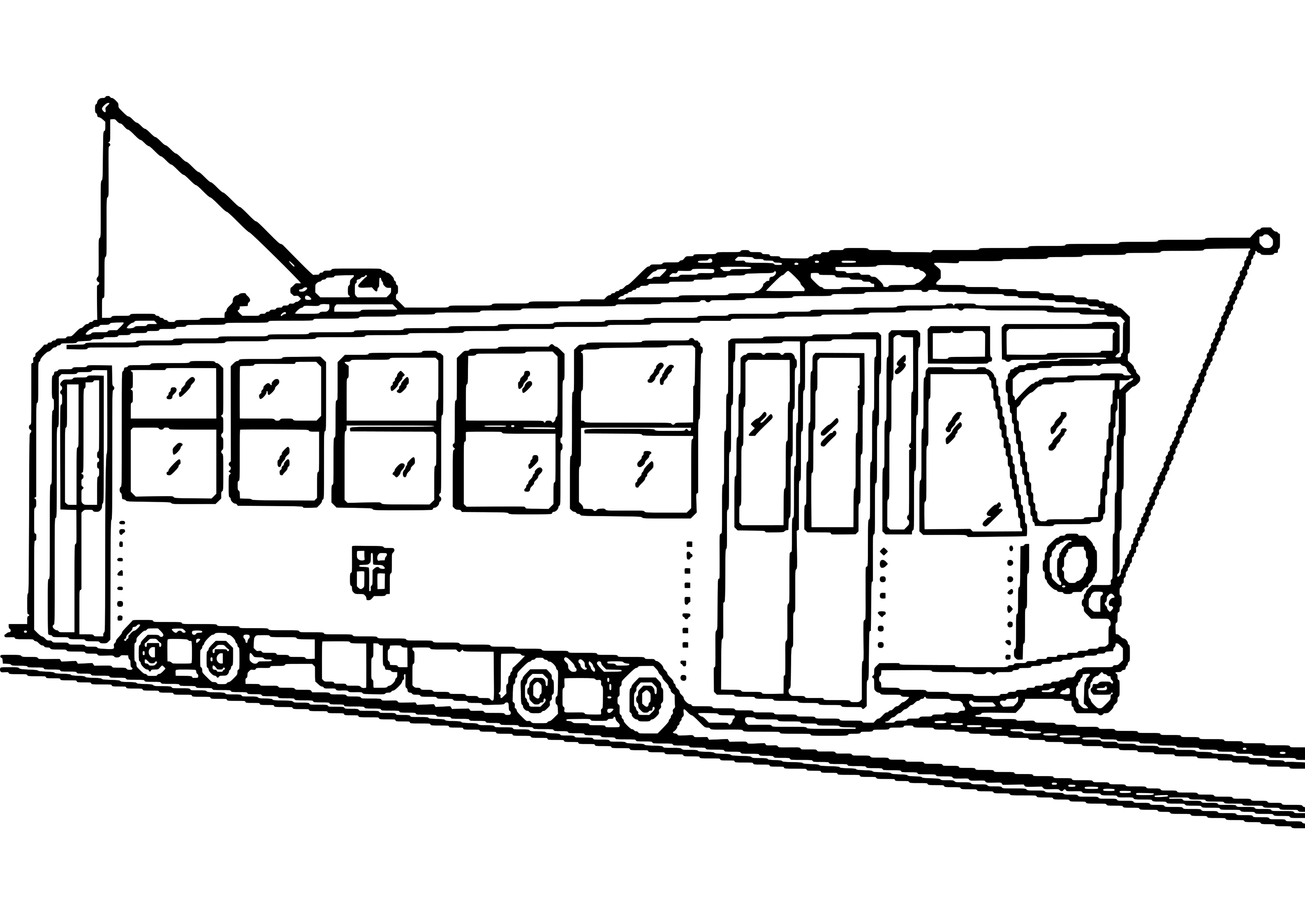 Coloring page: Tramway (Transportation) #145410 - Free Printable Coloring Pages