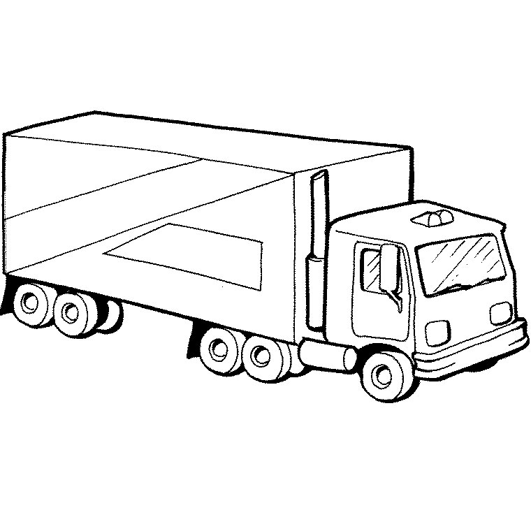 Coloring page: Truck (Transportation) #135537 - Free Printable Coloring Pages