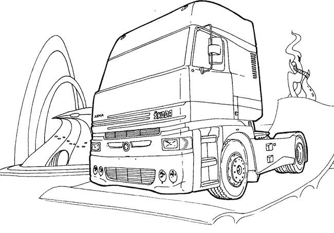 Coloring page: Truck (Transportation) #135540 - Free Printable Coloring Pages
