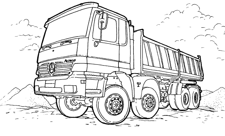 Coloring page: Truck (Transportation) #135580 - Free Printable Coloring Pages