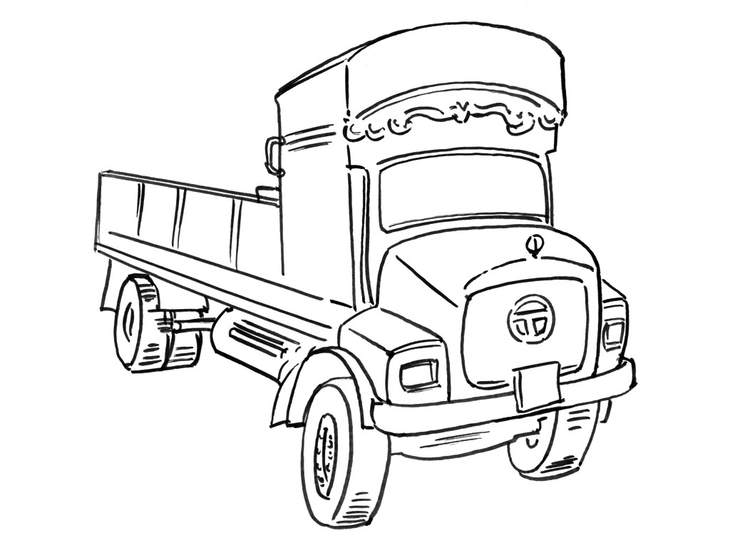 Coloring page: Truck (Transportation) #135642 - Free Printable Coloring Pages