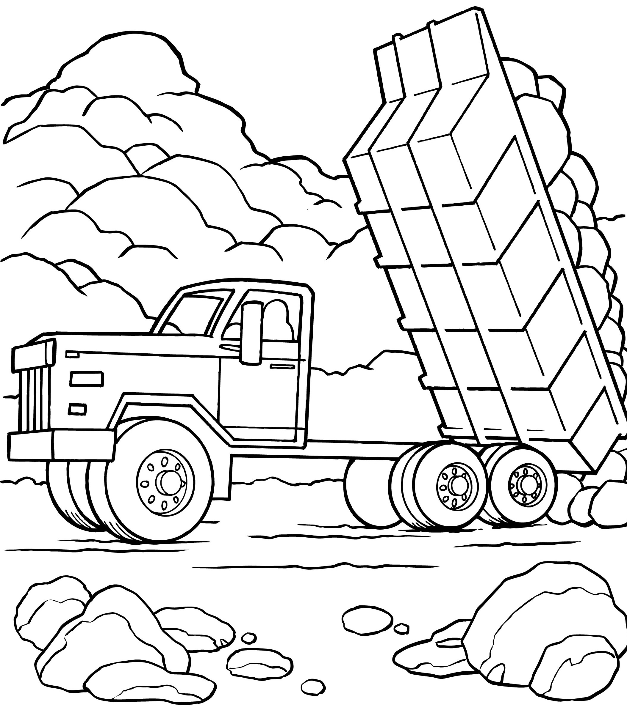 Coloring page: Truck (Transportation) #135643 - Free Printable Coloring Pages