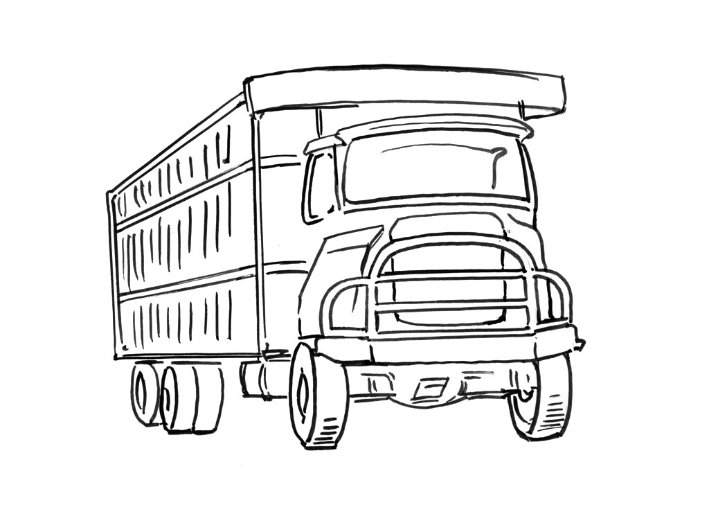Coloring page: Truck (Transportation) #135655 - Free Printable Coloring Pages