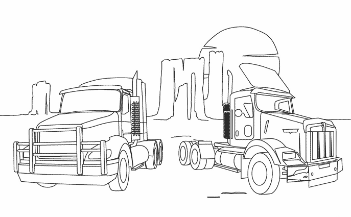Coloring page: Truck (Transportation) #135676 - Free Printable Coloring Pages