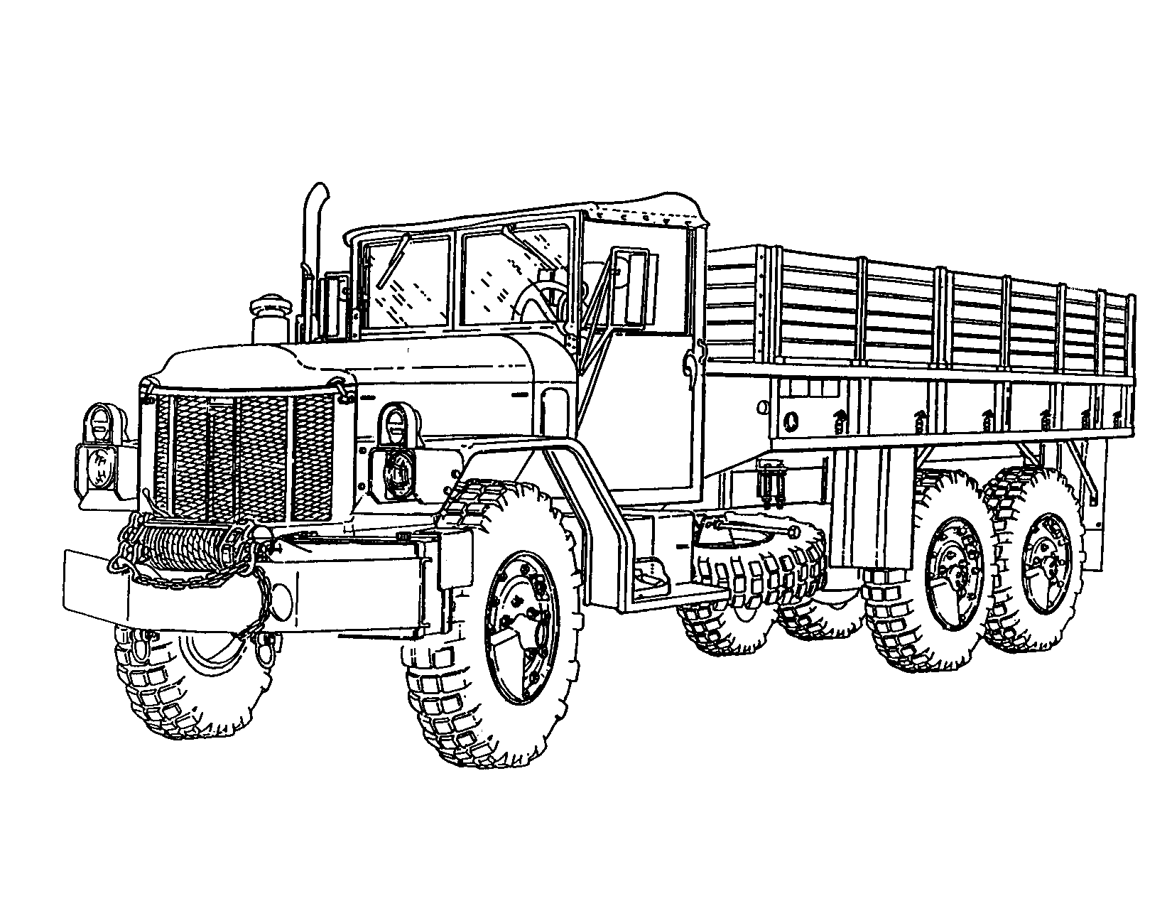 Coloring page: Truck (Transportation) #135706 - Free Printable Coloring Pages
