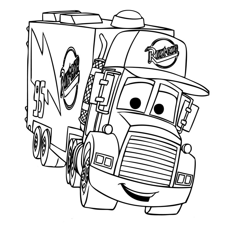Coloring page: Truck (Transportation) #135707 - Free Printable Coloring Pages
