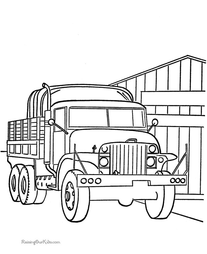 Coloring page: Truck (Transportation) #135737 - Free Printable Coloring Pages