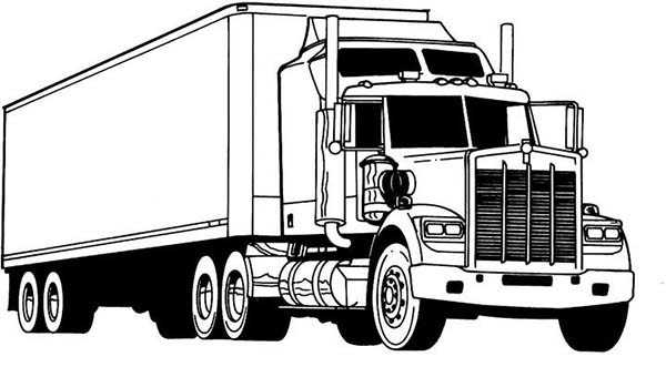 Drawing Truck 135739 Transportation Printable Coloring Pages