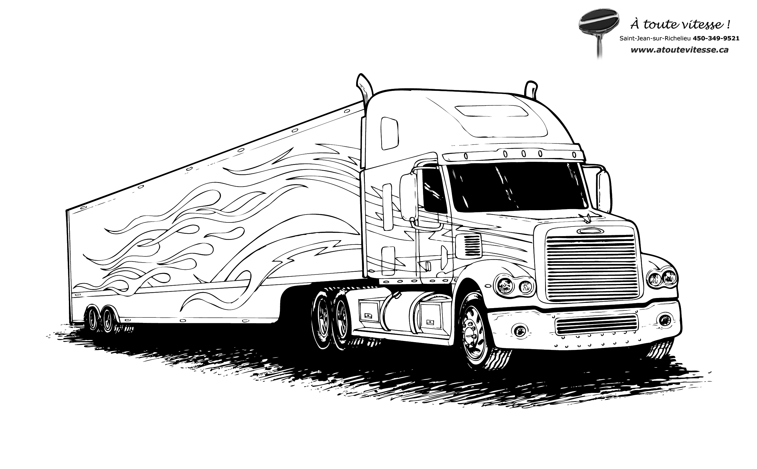 Truck Transportation Free Printable Coloring Pages