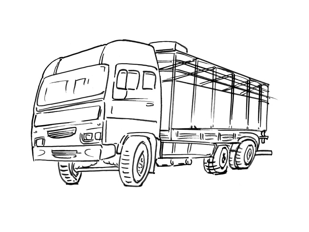 Coloring page: Truck (Transportation) #135755 - Free Printable Coloring Pages