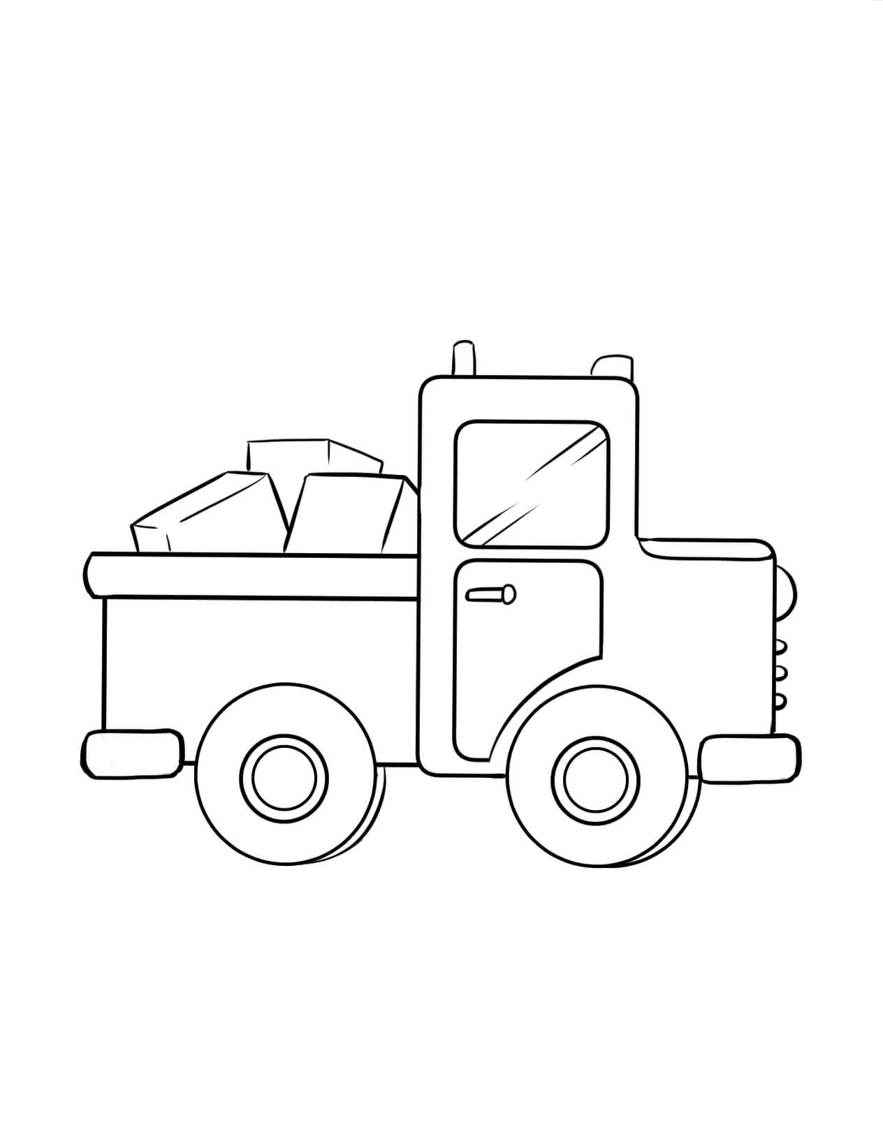 Free printable Truck coloring page #180679 from Transportation collection Free printable Truck coloring page #180679 from Transportation collection