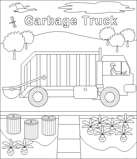 Free printable Truck coloring page #180687 from Transportation collection Free printable Truck coloring page #180687 from Transportation collection