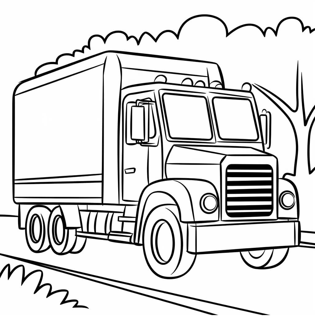 Free printable Truck coloring page #216077 from Transportation collection