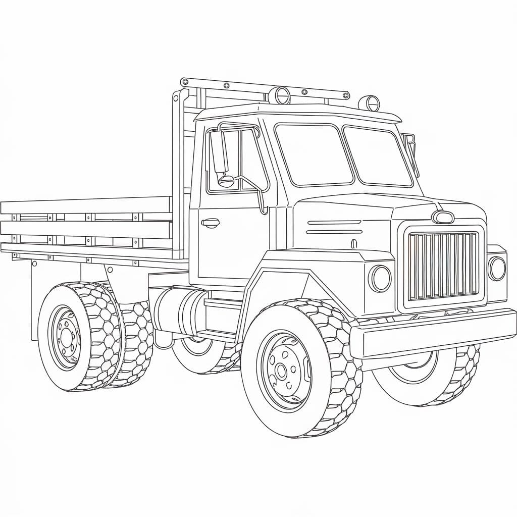 Free printable Truck coloring page #216083 from Transportation collection Free printable Truck coloring page #216083 from Transportation collection