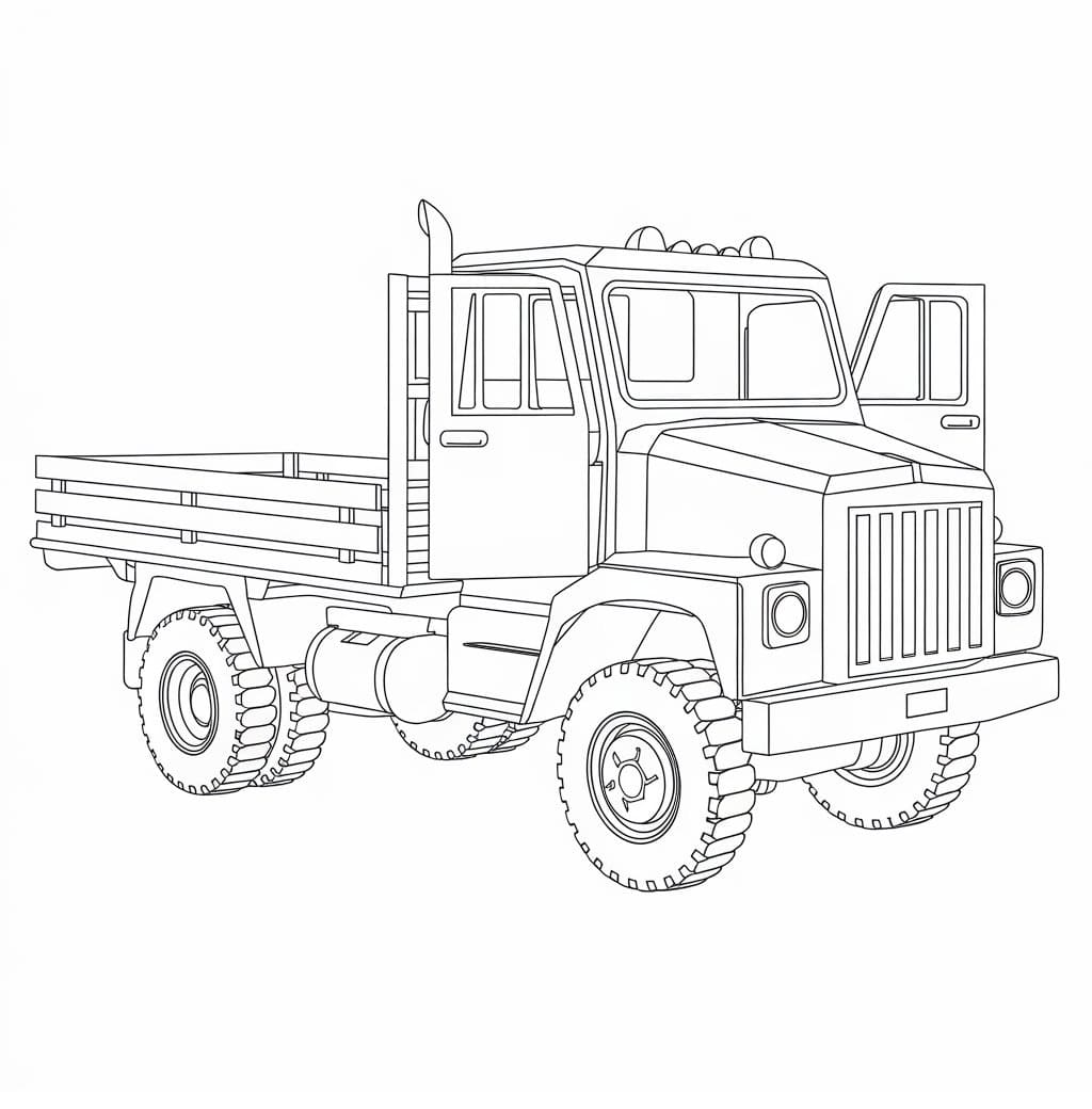 Free printable Truck coloring page #216086 from Transportation collection