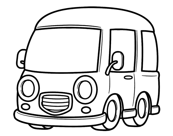 Coloring page: Van (Transportation) #145095 - Free Printable Coloring Pages