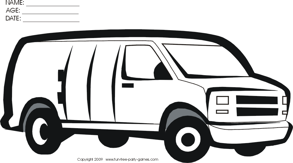 Coloring page: Van (Transportation) #145098 - Free Printable Coloring Pages