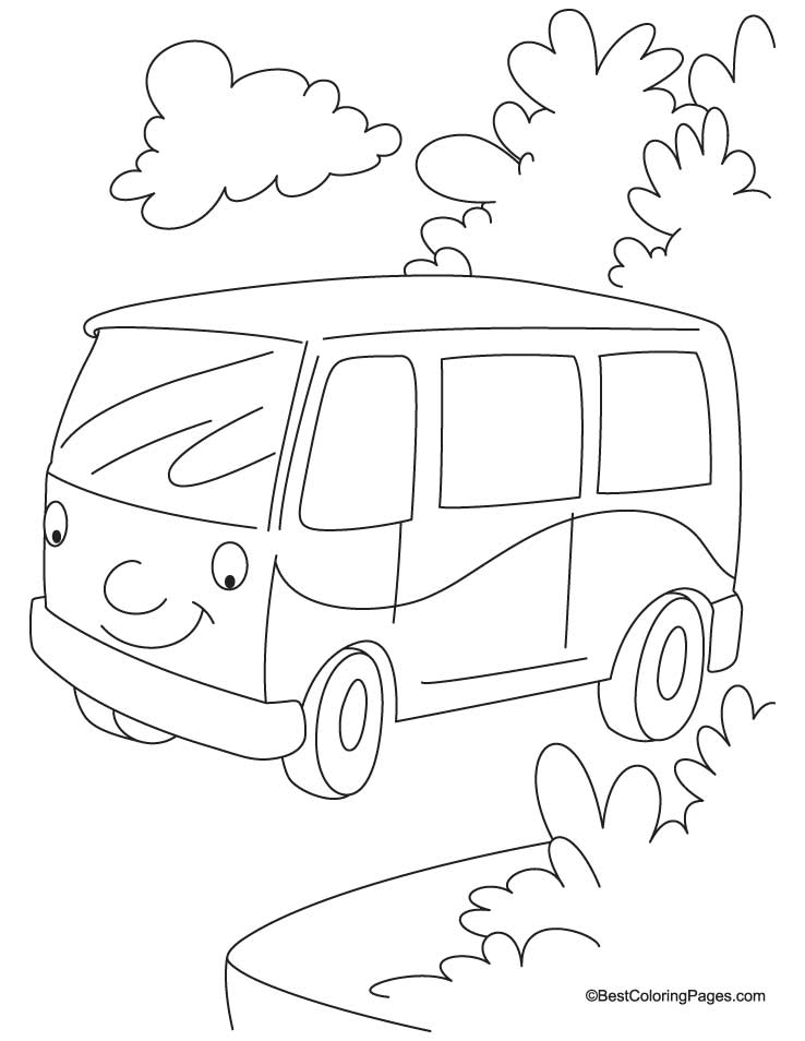 Coloring page: Van (Transportation) #145105 - Free Printable Coloring Pages