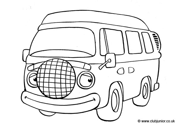 Coloring page: Van (Transportation) #145106 - Free Printable Coloring Pages