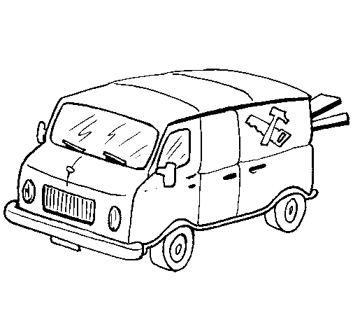 Coloring page: Van (Transportation) #145116 - Free Printable Coloring Pages