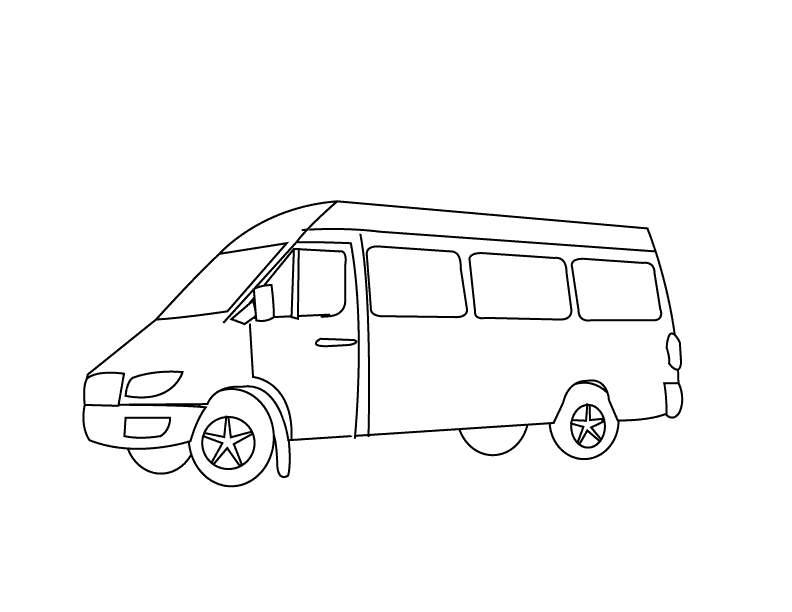 Van #38 (Transportation) – Printable coloring pages