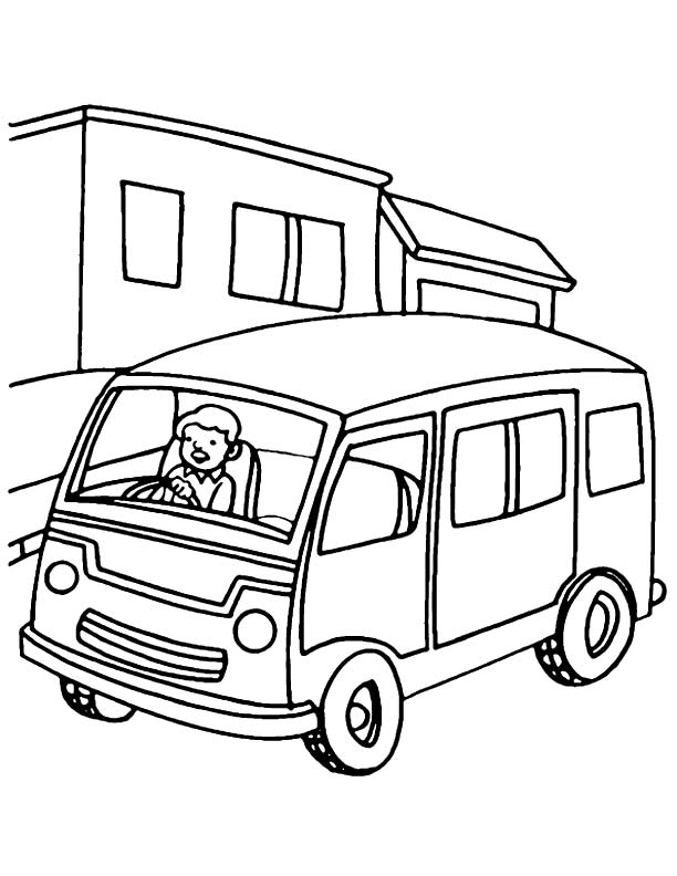 Coloring page: Van (Transportation) #145286 - Free Printable Coloring Pages