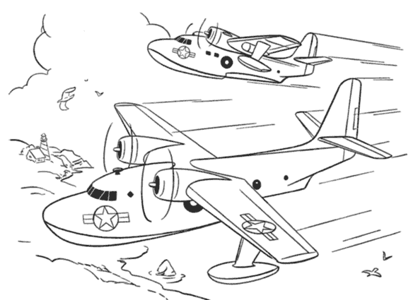 Coloring page: War Planes (Transportation) #141128 - Free Printable Coloring Pages