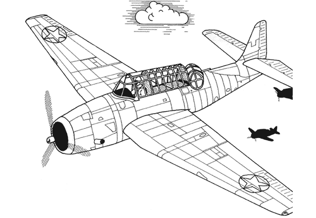 Coloring page: War Planes (Transportation) #141245 - Free Printable Coloring Pages