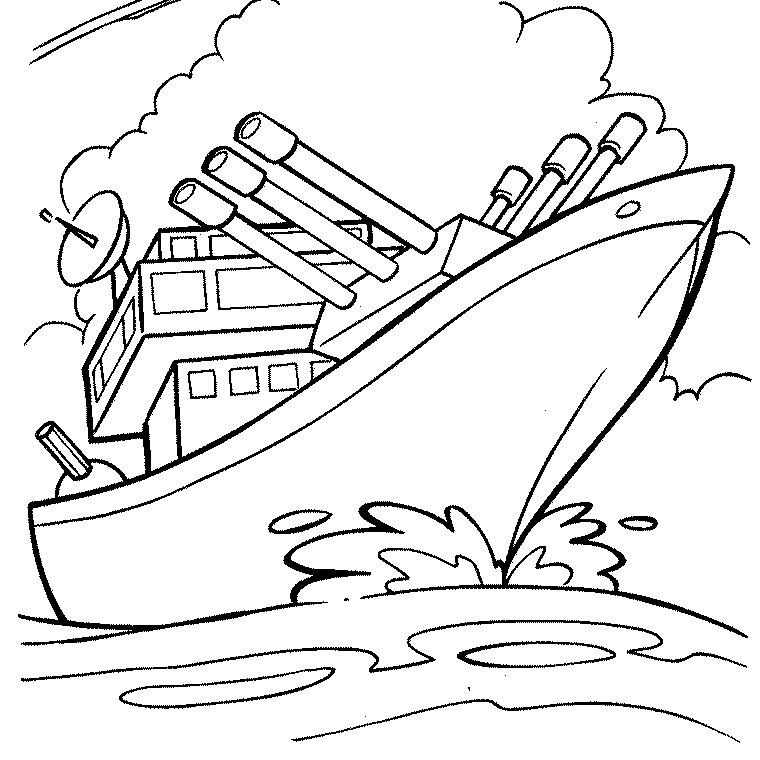 Coloring page: Warship (Transportation) #138454 - Free Printable Coloring Pages