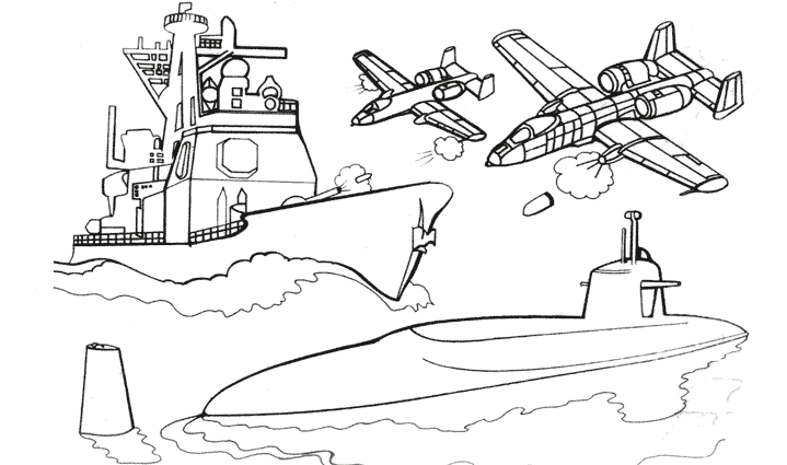 Coloring page: Warship (Transportation) #138494 - Free Printable Coloring Pages