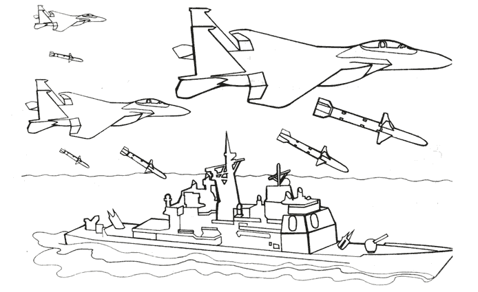 Coloring page: Warship (Transportation) #138534 - Free Printable Coloring Pages