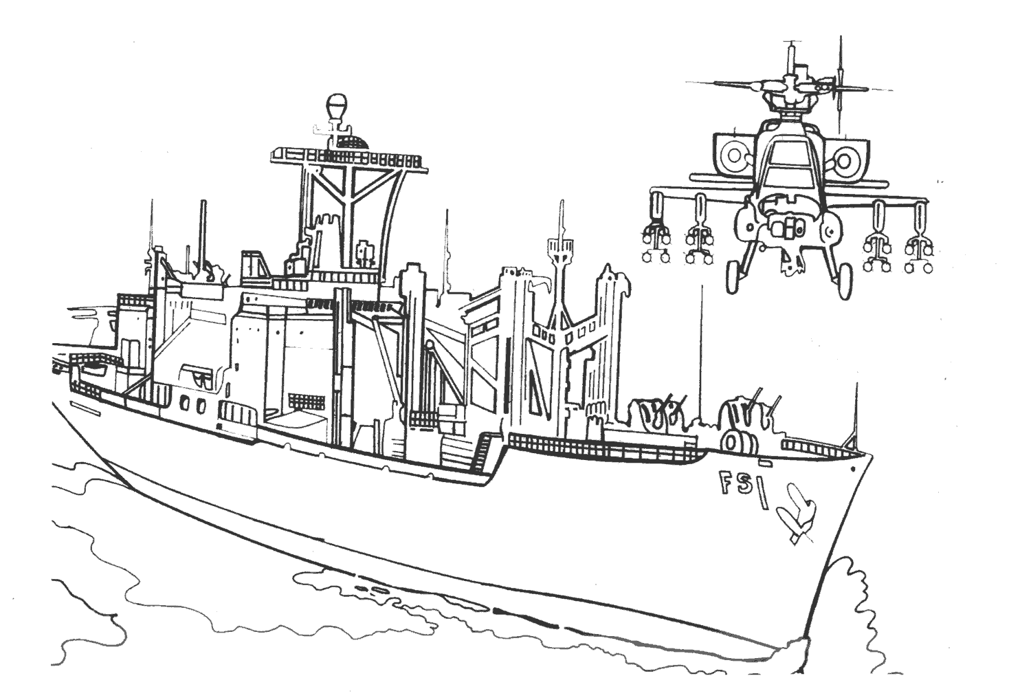 Coloring page: Warship (Transportation) #138652 - Free Printable Coloring Pages