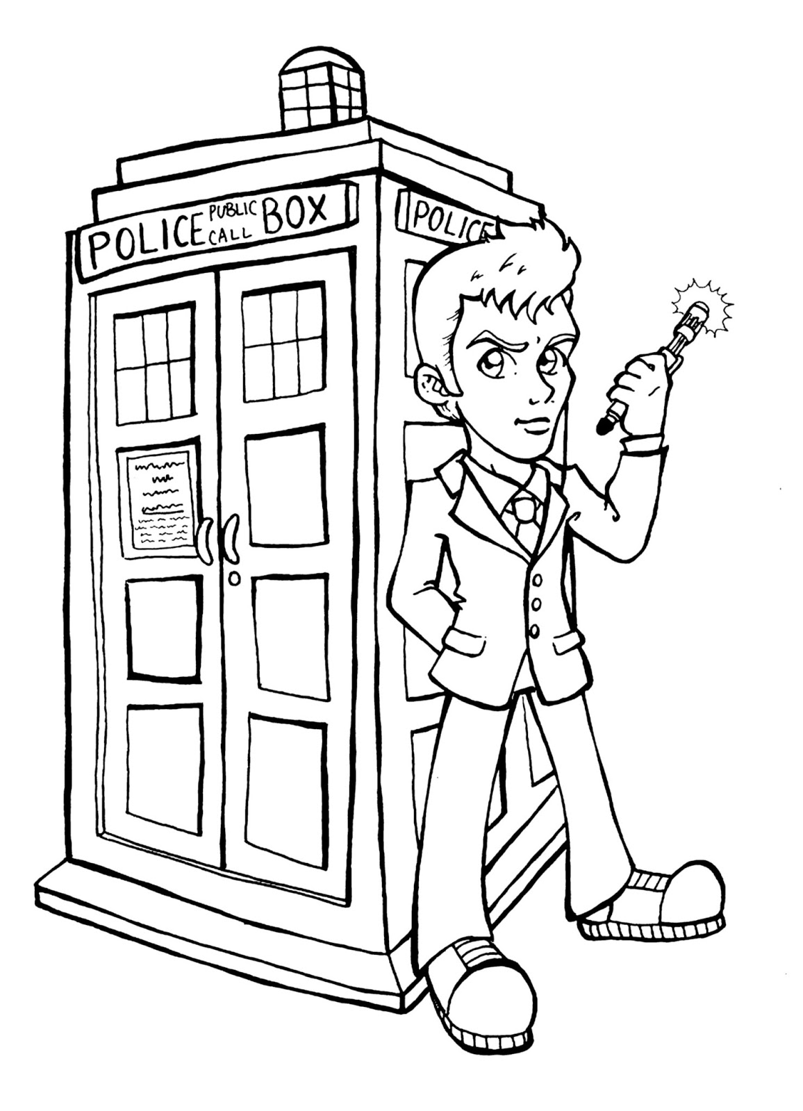 Drawings Doctor Who TV Shows Printable Coloring Pages