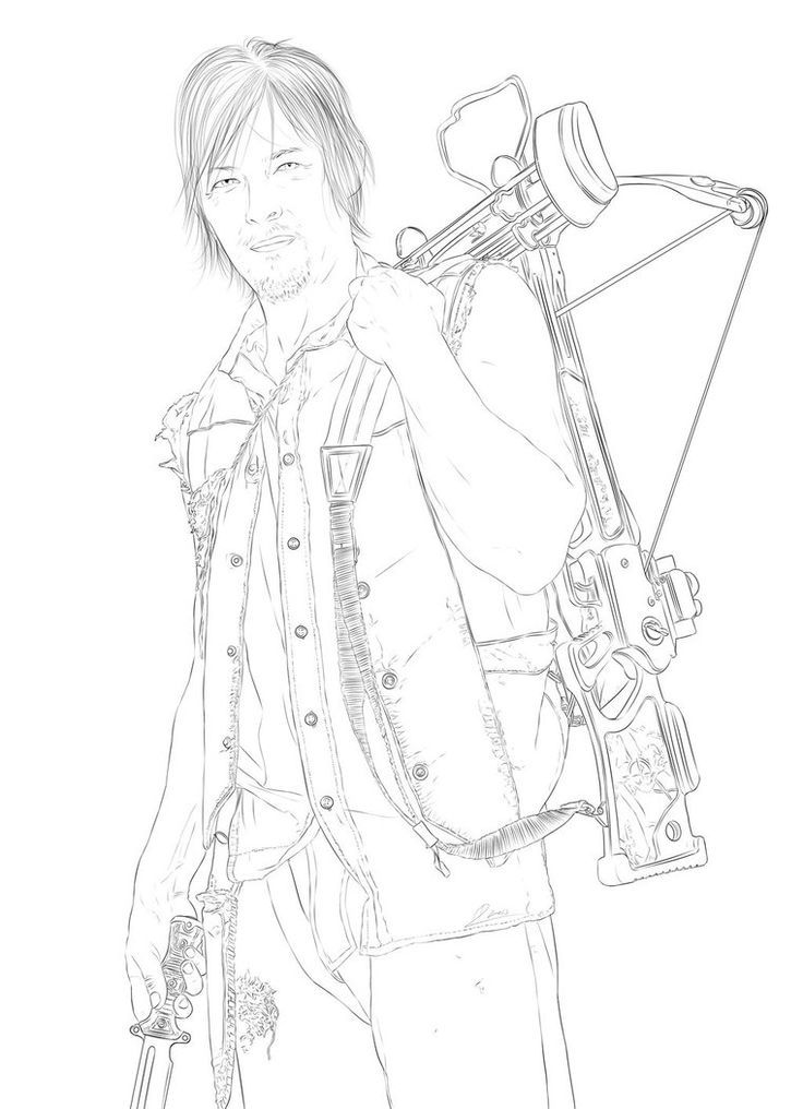 walking dead show coloring pages
