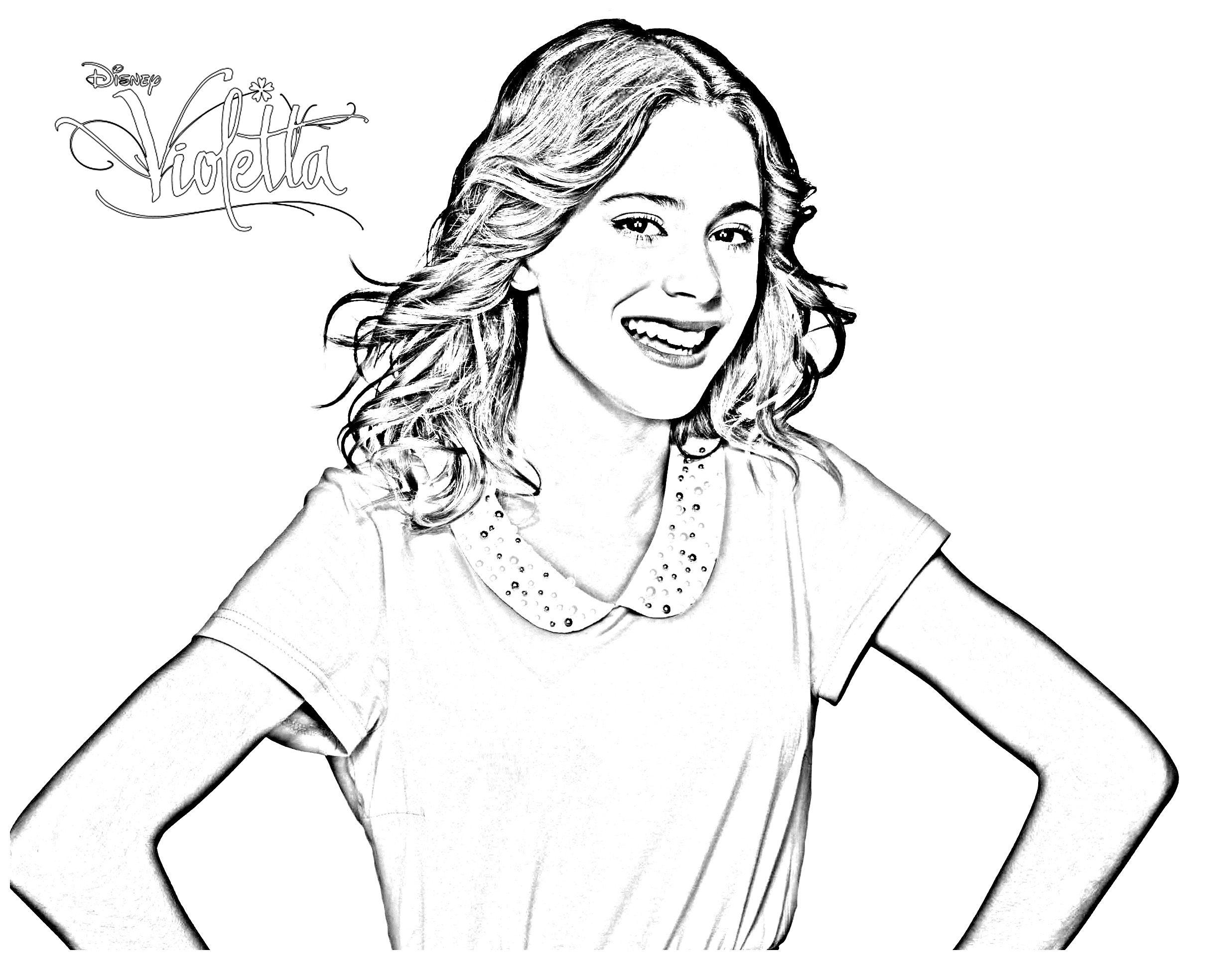 Coloring page: Violetta (TV Shows) #170438 - Free Printable Coloring Pages