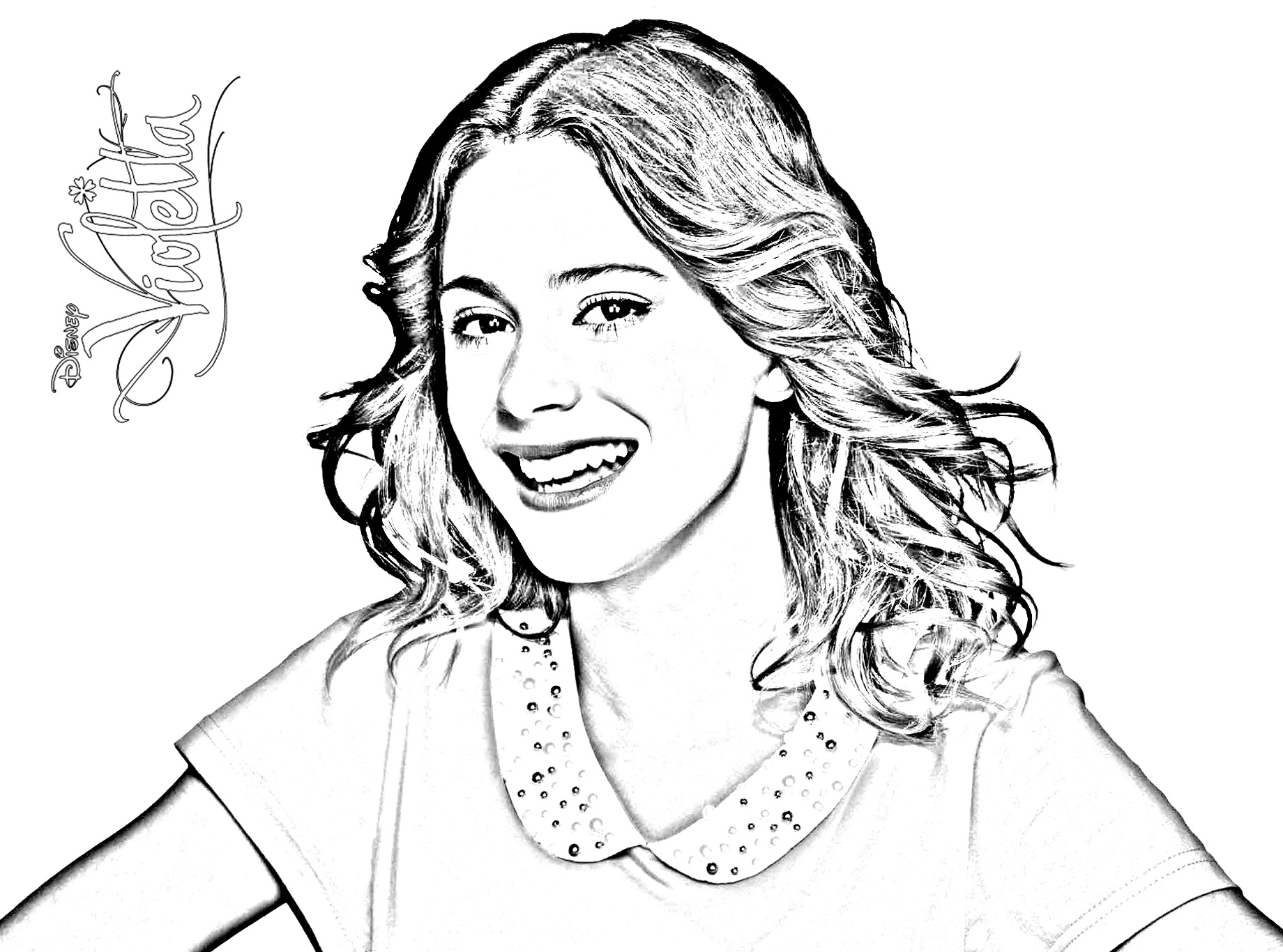 Coloring page: Violetta (TV Shows) #170439 - Free Printable Coloring Pages