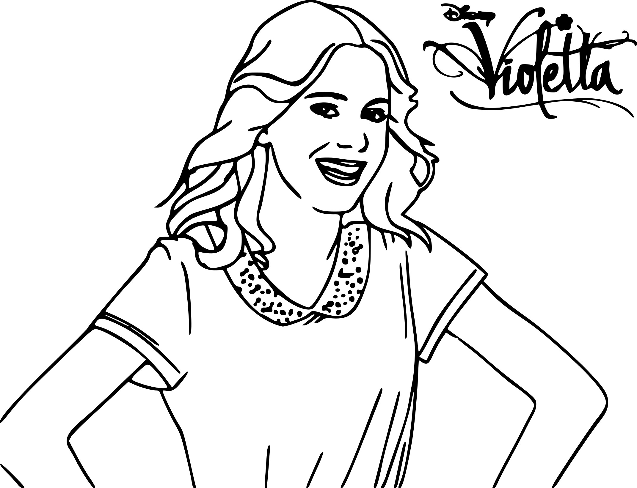 Coloring page: Violetta (TV Shows) #170447 - Free Printable Coloring Pages