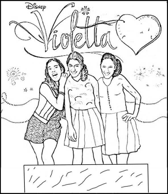 Coloring page: Violetta (TV Shows) #170461 - Free Printable Coloring Pages