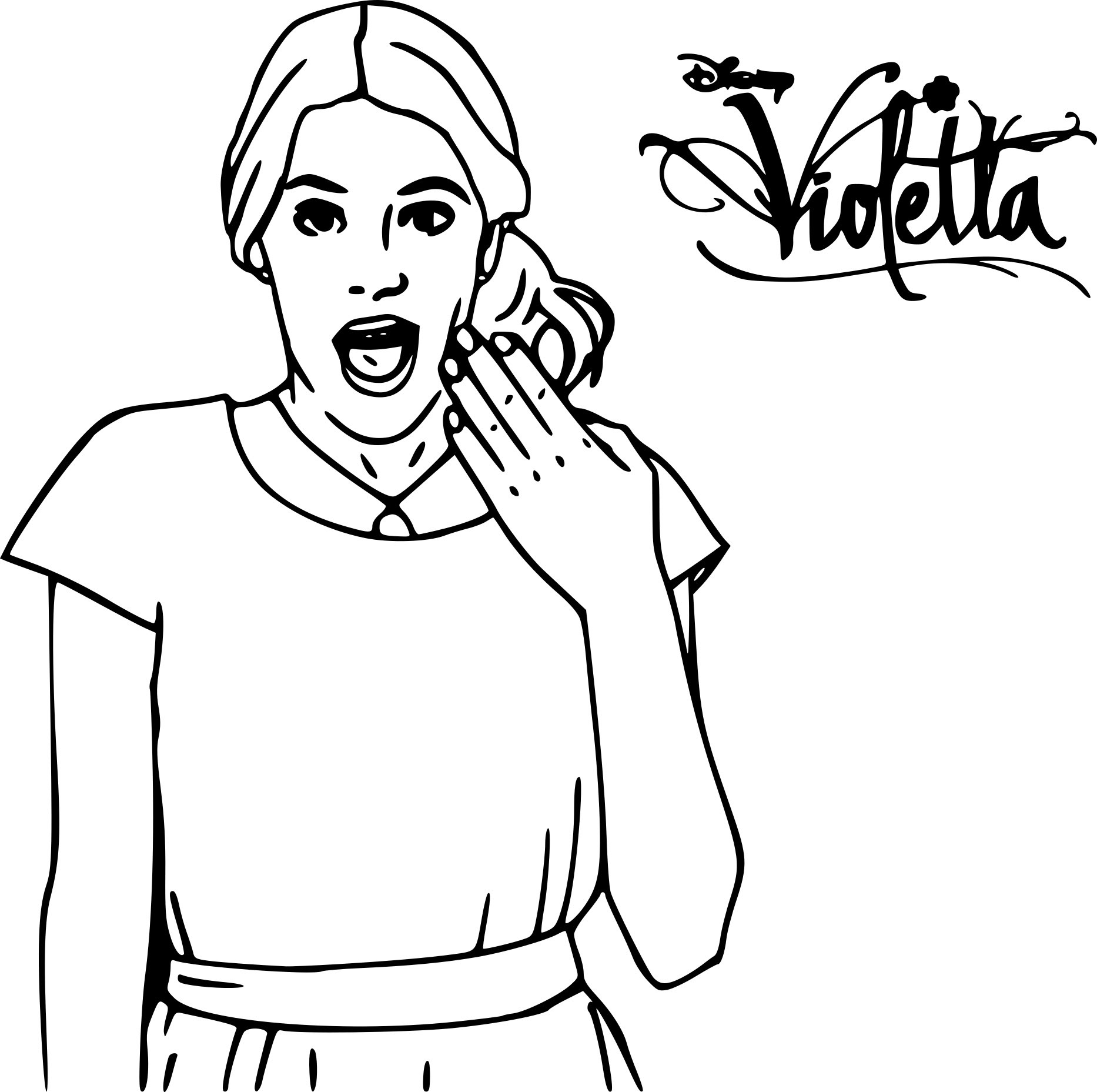 Coloring page: Violetta (TV Shows) #170471 - Free Printable Coloring Pages