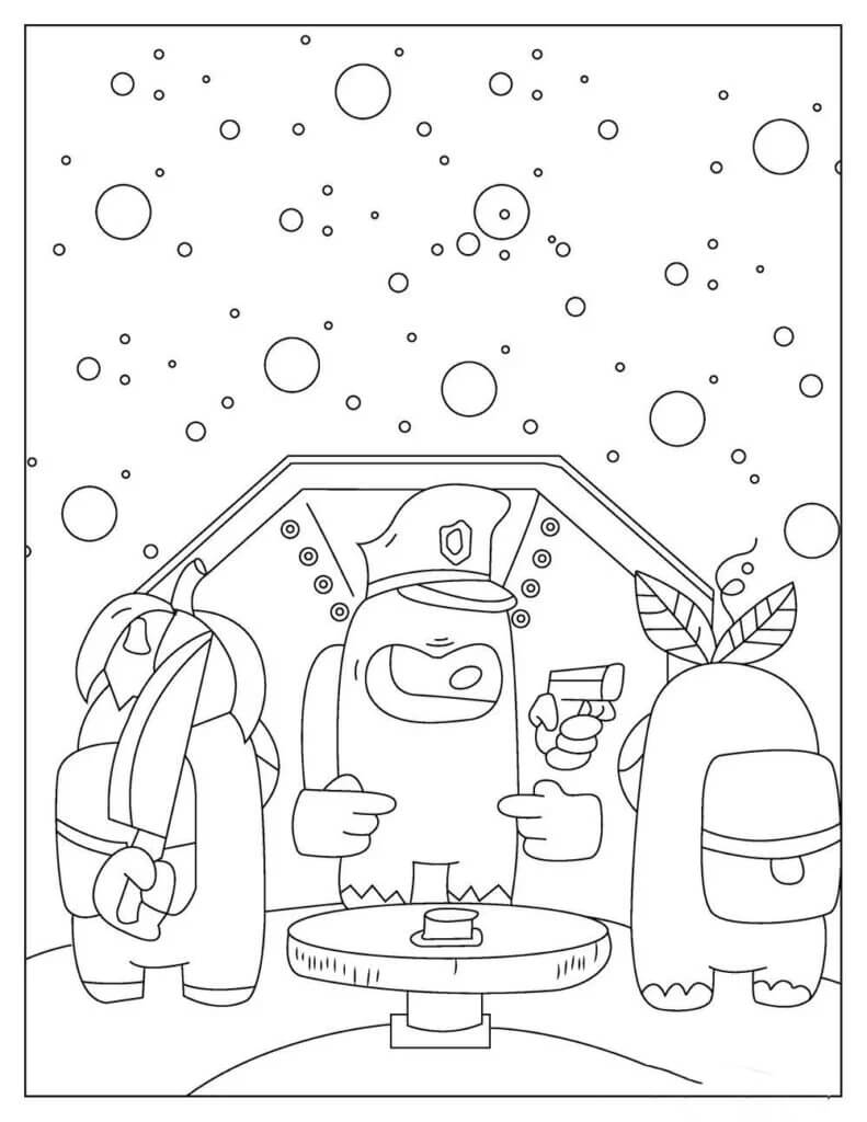 Free printable Among Us coloring page #171898 from Video Games collection